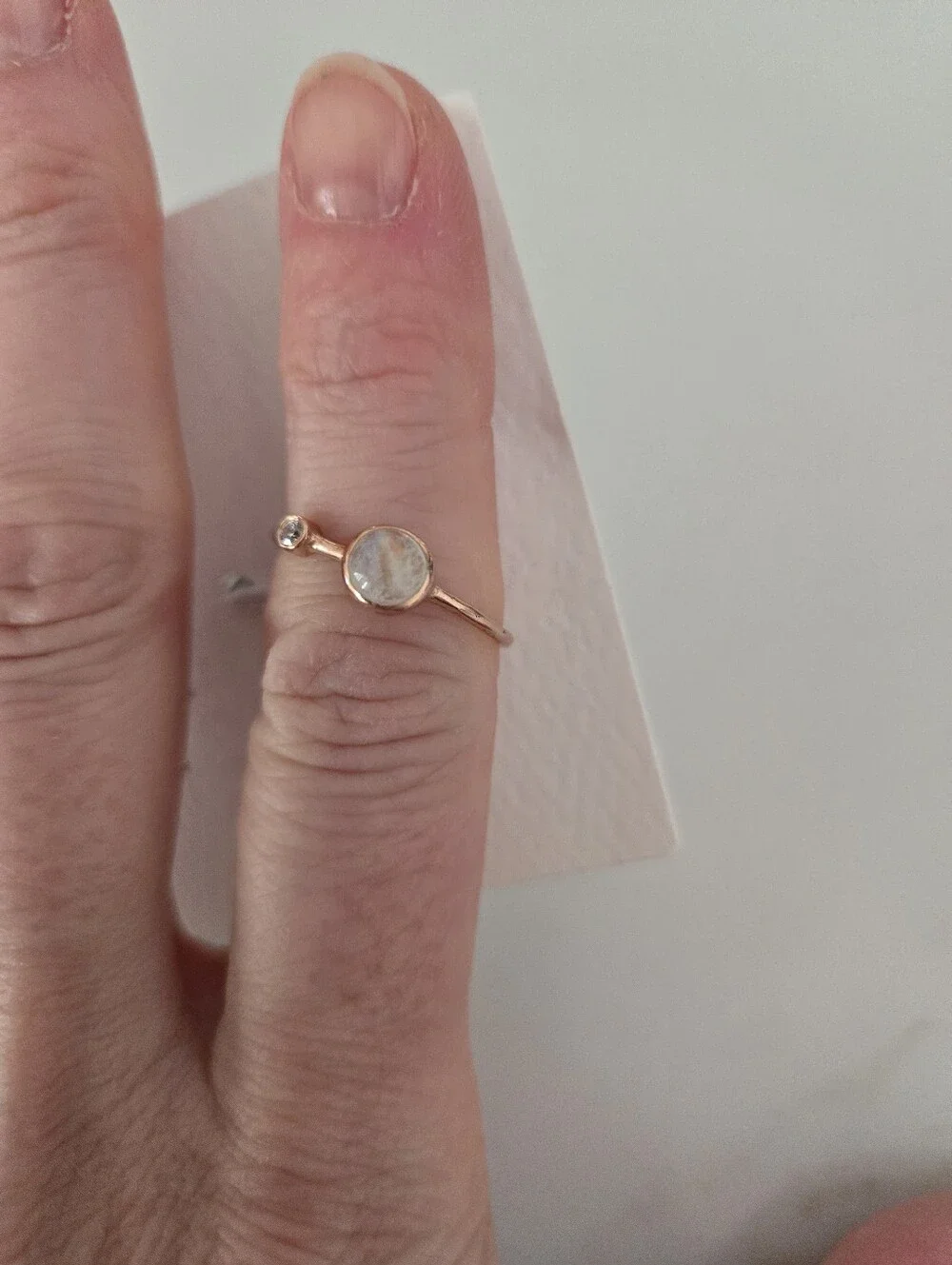 NWT Pura Vida Rose Gold Ring with White Accent
